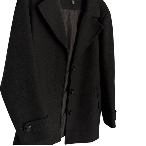 Marc New York Women's Black Wool Pea Coat - Picture 2 of 4